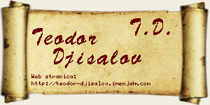 Teodor Đisalov vizit kartica